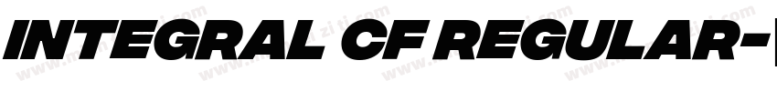 Integral CF Regular字体转换